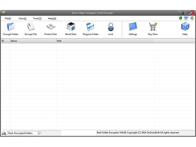 Quickly and safely encrypt files and folders.