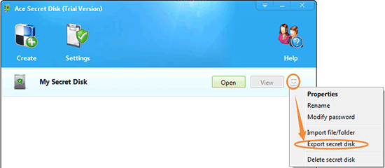 export secret disk
