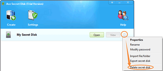 delete secret disk