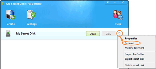 rename secret disk